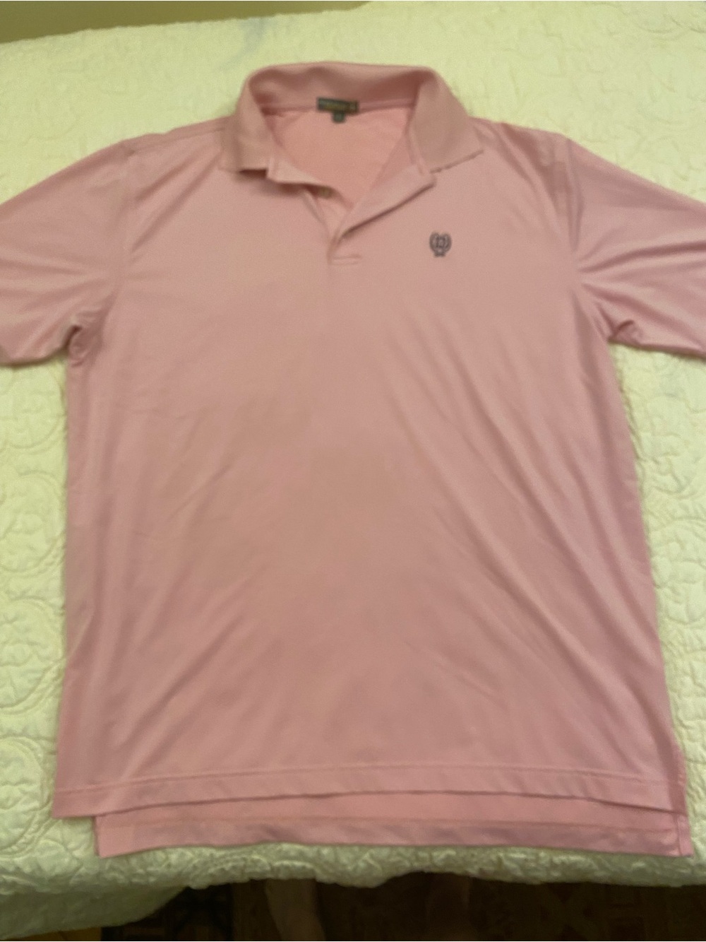 Peter Millar Men’s Light Pink Embroidered Polo